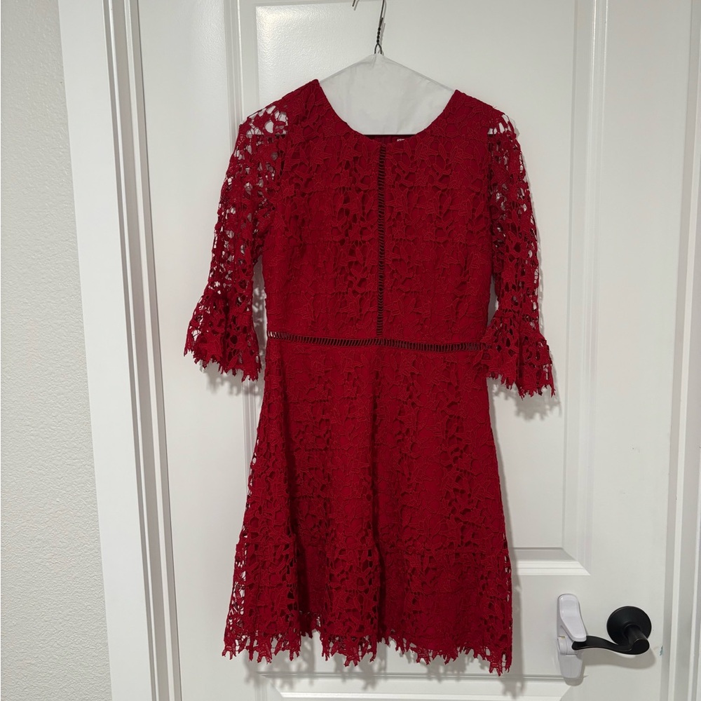 BB Dakota Red Lace Mini Dress